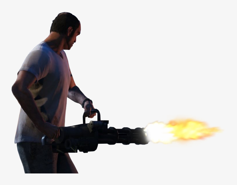 Jakzx1t - Person Holding A Minigun, transparent png download