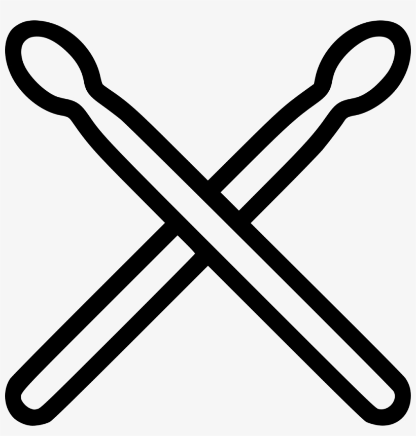 Drum Sticks Comments - Outline Of Drum Stick, transparent png download