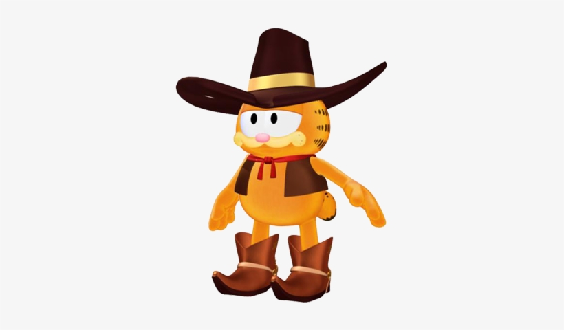 Garfield Cowboy Garfield Cowboy - Garfield With Cowboy Hat, transparent png download