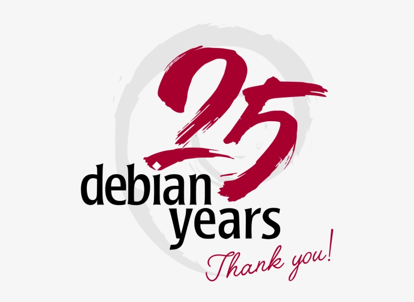 Https - //bits - Debian - Org/images/debian25years - Debian 25 Years, transparent png download