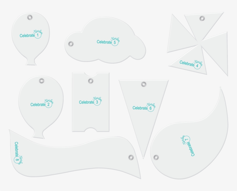 Celebrate Designer Template Accessory Set - Design, transparent png download