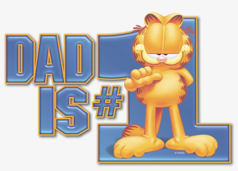 Garfield Dad Is Number One Men's Slim Fit T-shirt - Garfield Dad Is Number One Mens Big, transparent png download