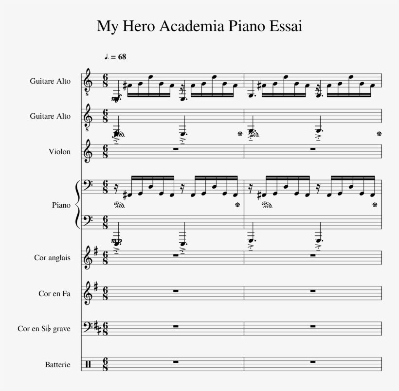 My Hero Academia Piano Sheet Music