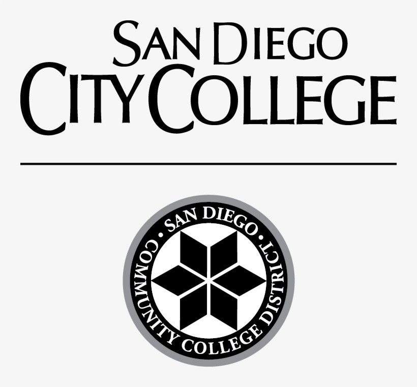 Black And White Png - San Diego Community College Logo, transparent png download