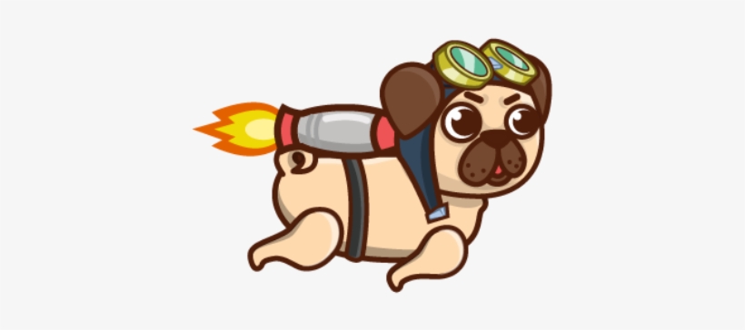 Jetpack Pug, transparent png download