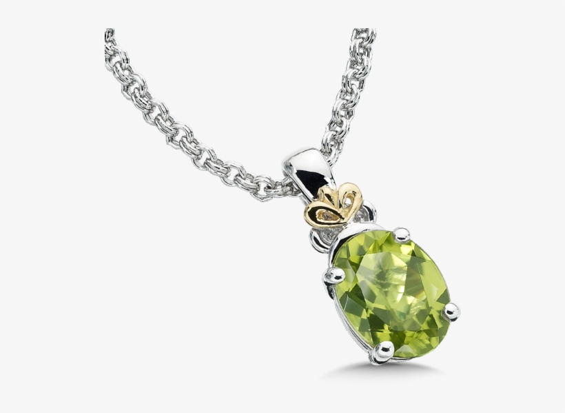Peridot Pendant In 18k Gold & Sterling Silver - Peridot Jewelry Png, transparent png download