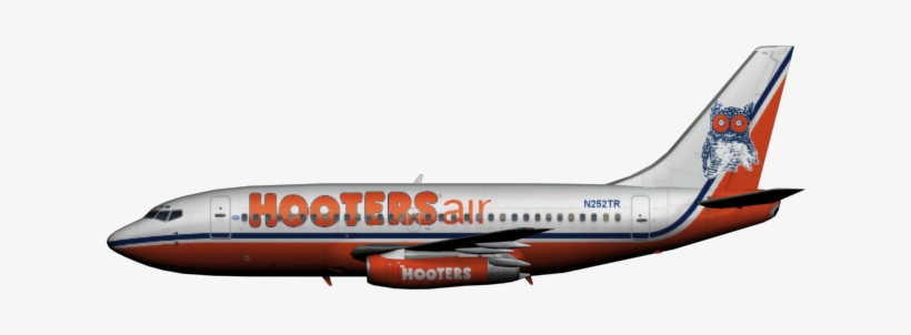 Hooters Air 737-200 - Hooters Air 737, transparent png download