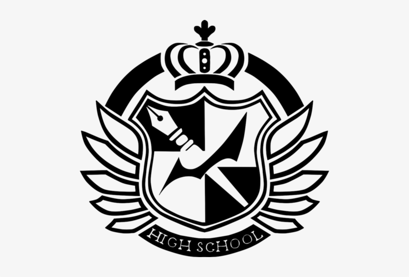 In The Center Is A Fountain Pen And What Looks To Be - Danganronpa Logo, transparent png download