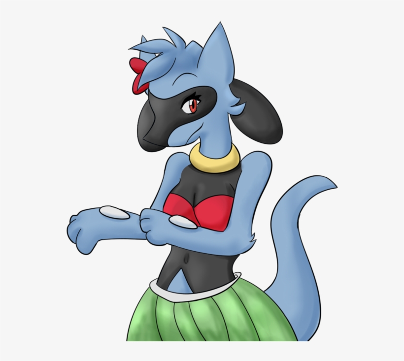 Picture Free Hulaskirt Riolu By Mitch Kun On Deviantart - Cartoon, transparent png download