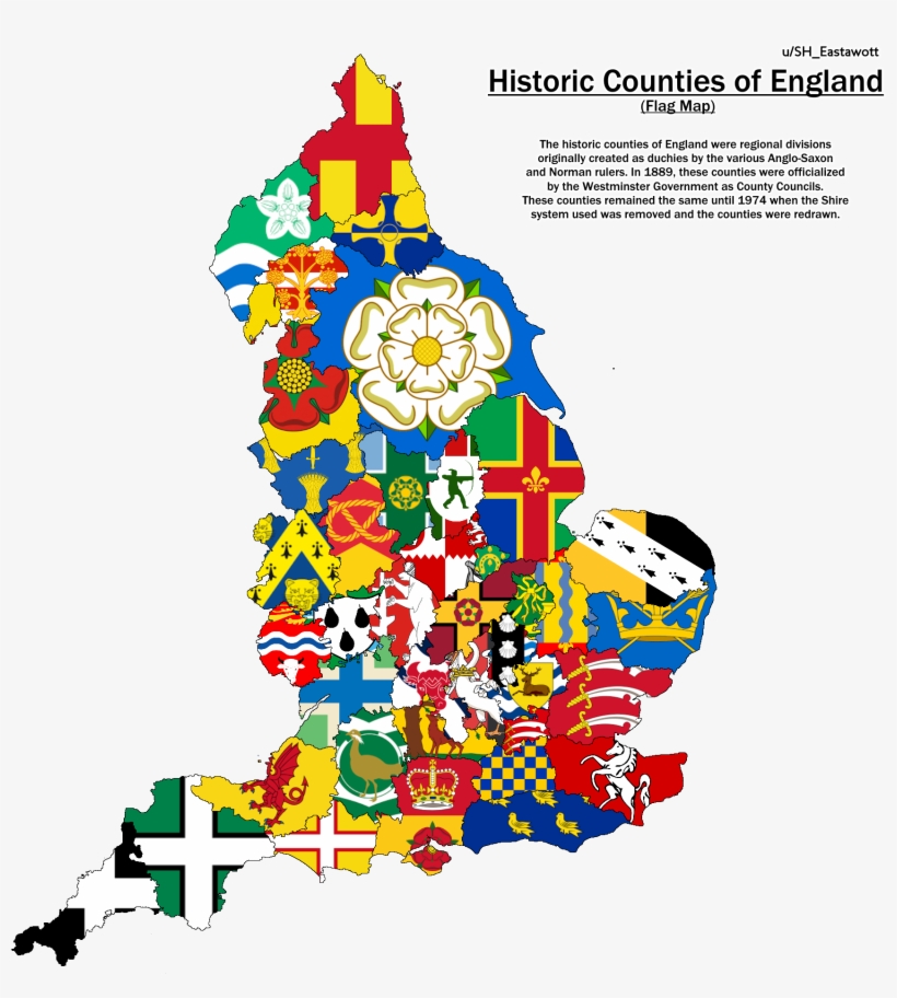 Historicalflag Map Of England s Historic Counties Anglo Saxon Flag Of Historicalflag Map Of England s Historic Counties Anglo Saxon Flag Of