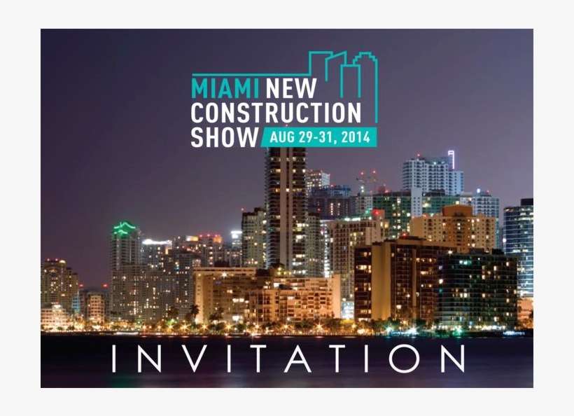 Miami New Construction Show - Wedding Invitation, transparent png download