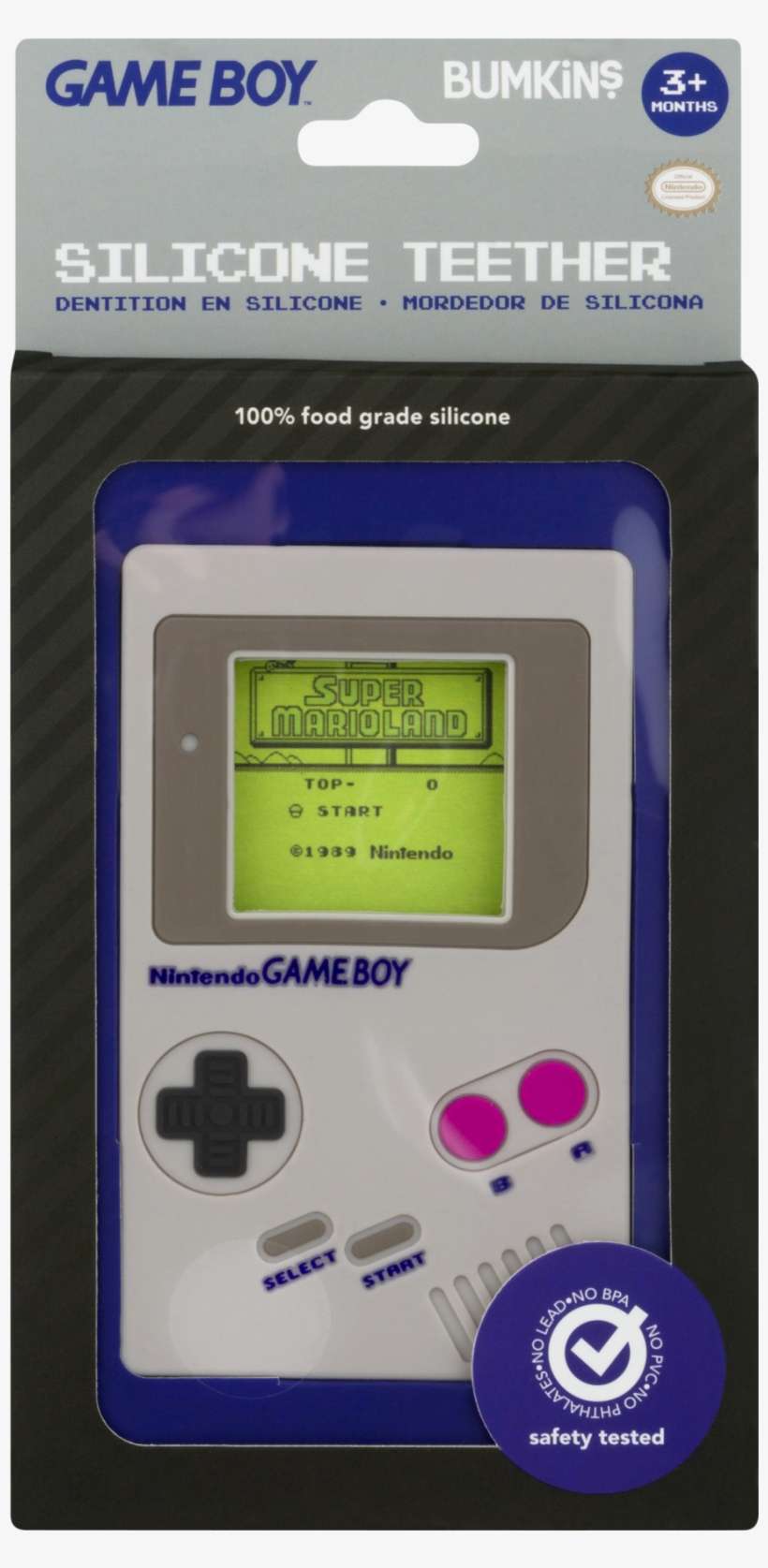 Bumkins Game-boy Nintendo Silicone Teether, transparent png download