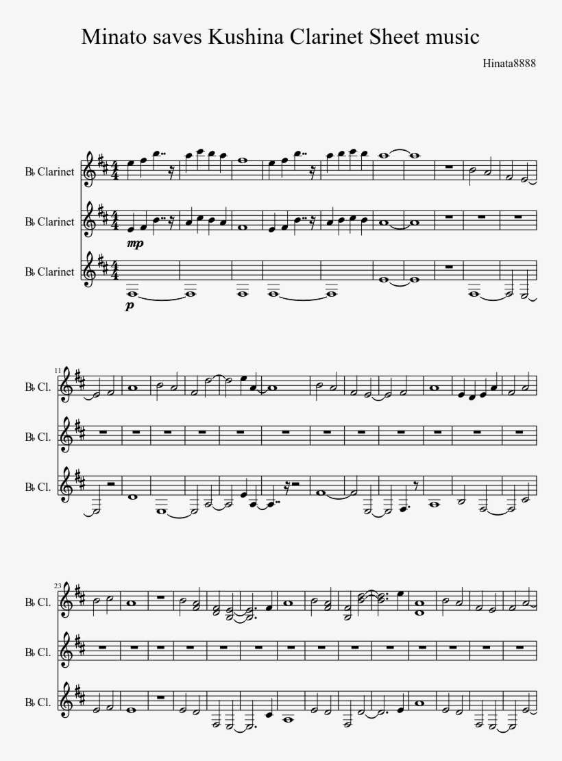 Minato Saves Kushina Clarinet Sheet Music Sheet Music - Eluveitie From Darkness Flute Sheet Music, transparent png download