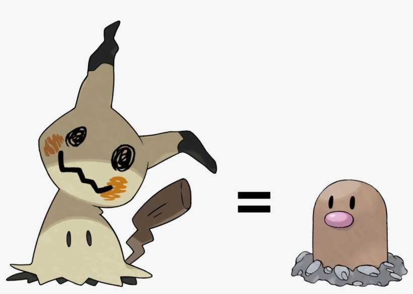Mimikyu And Diglett Have The Same Eyes - What's Under Mimikyu's Cloth, transparent png download