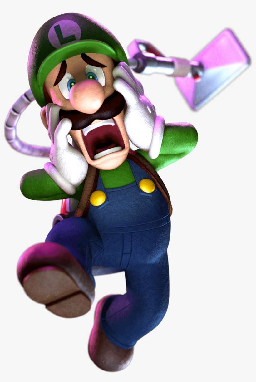 Luigi Ghostbuster Scared Second Picture - Luigi's Mansion 2 Luigi, transparent png download