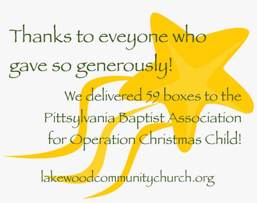 Operation Christmas Child - Natural Shine, transparent png download