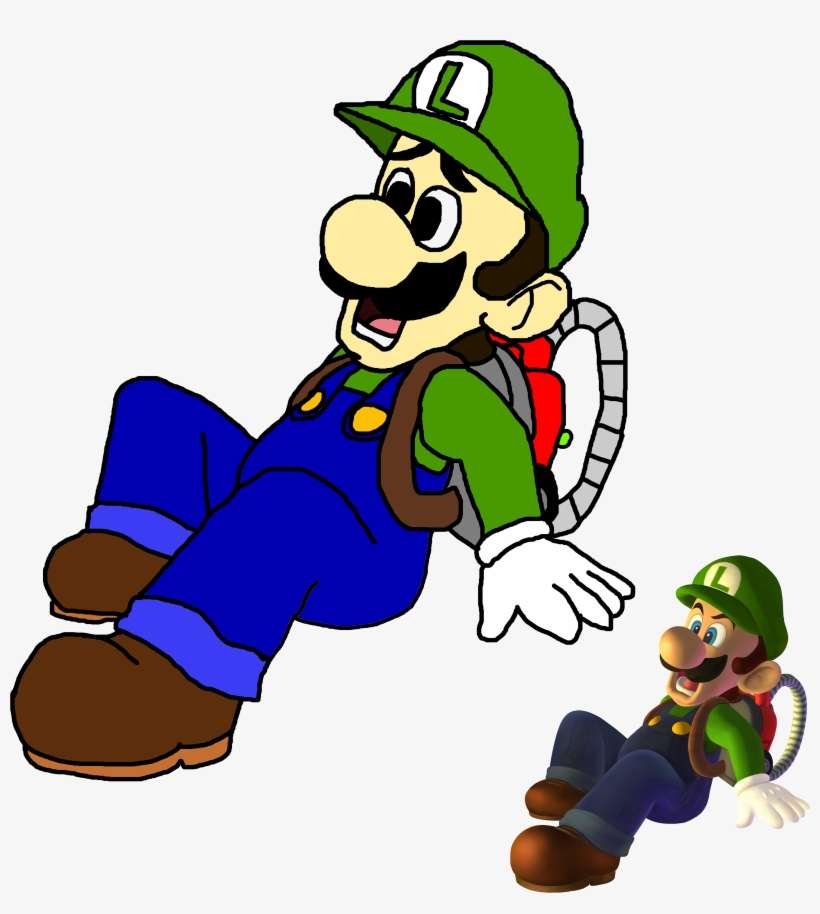 Mario Bros - Luigi Crawling, transparent png download