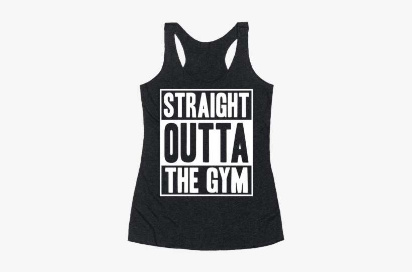 Straight Outta The Gym Racerback Tank Top - Trying To Get My Shit Together Cat, transparent png download