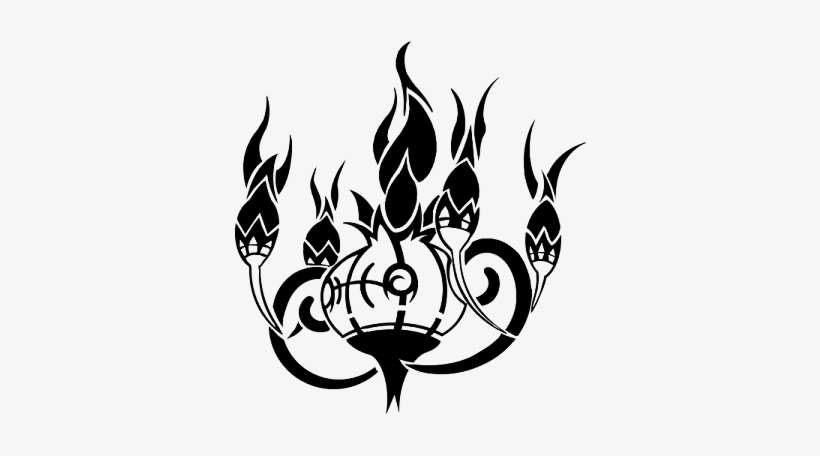 Tribal Chandelure By Tidalmewmew Pokemon Tattoo, Tribal - Tribal Chandelure, transparent png download