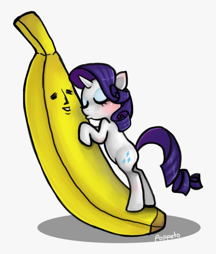 Rarity X Bananafriend Otp - Rarity Banana, transparent png download