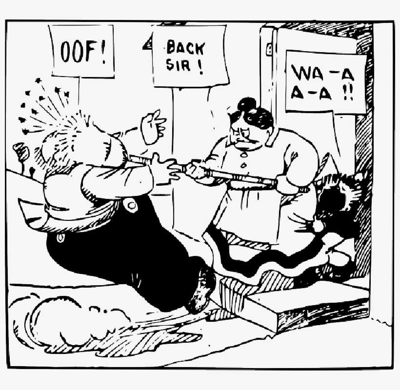 Basic - Hitting Someone With A Broom, transparent png download