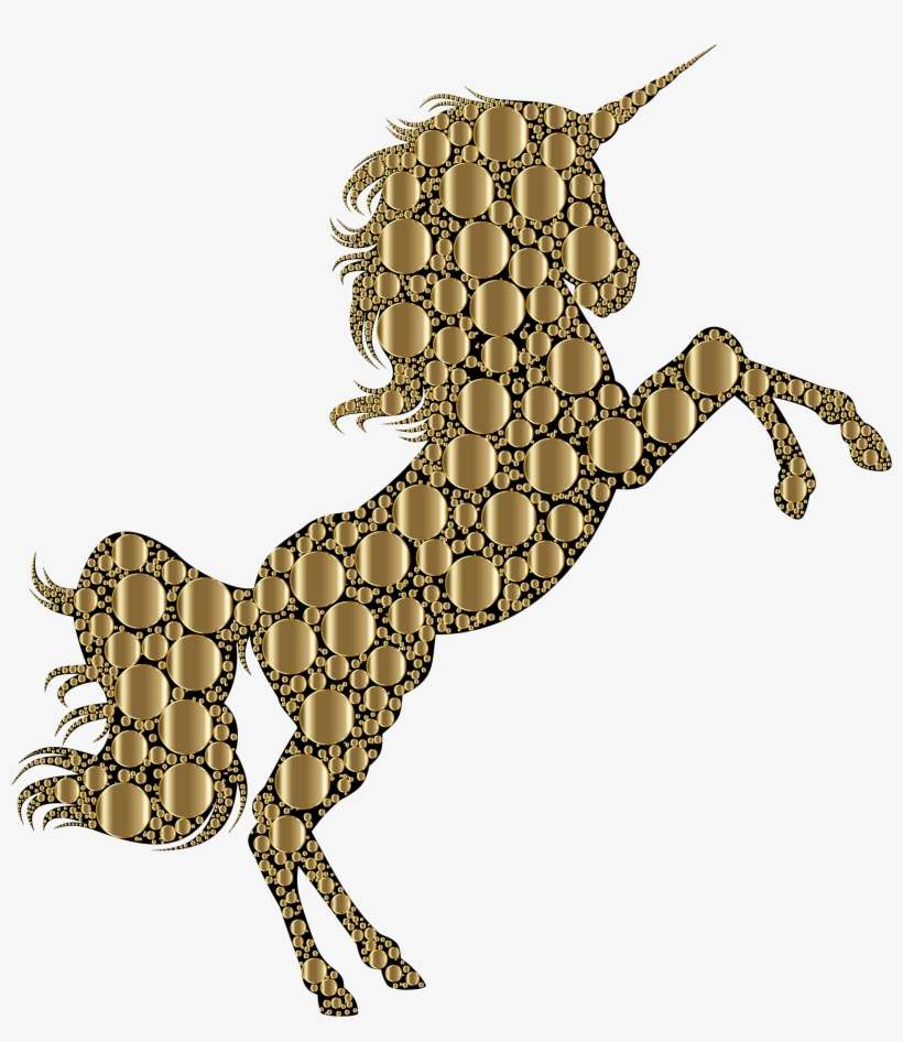 Gold Unicorn Png, transparent png download