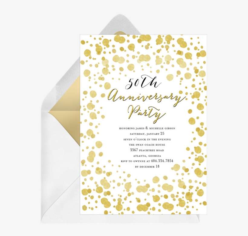 Gold Splatter Png - Wedding Invitation, transparent png download
