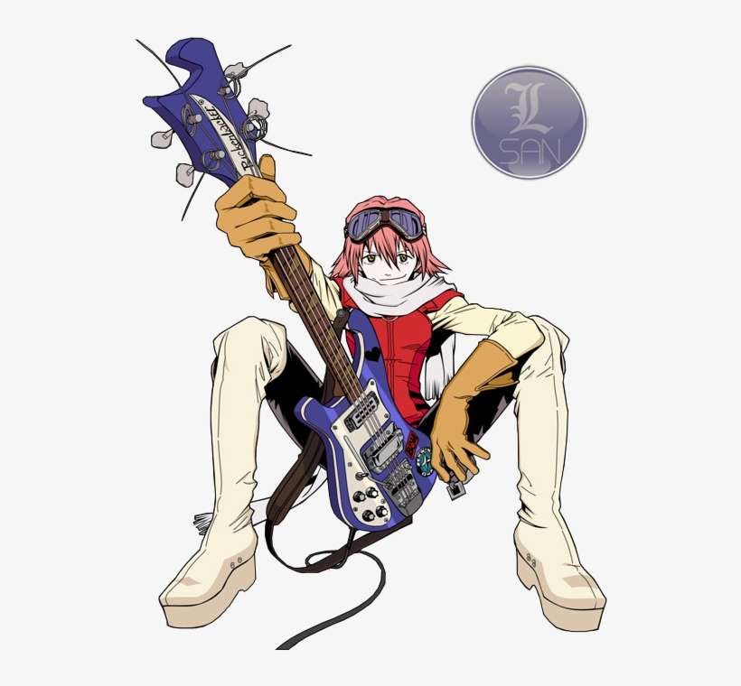 Picture - Haruko Haruhara Flcl Guitar Anime Art 24x18 Print Poster, transparent png download