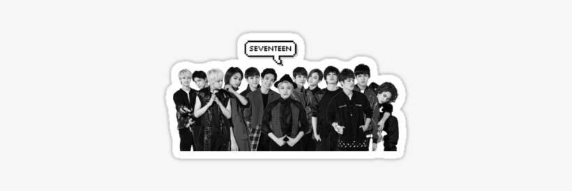 Seventeen Group Stickers, transparent png download