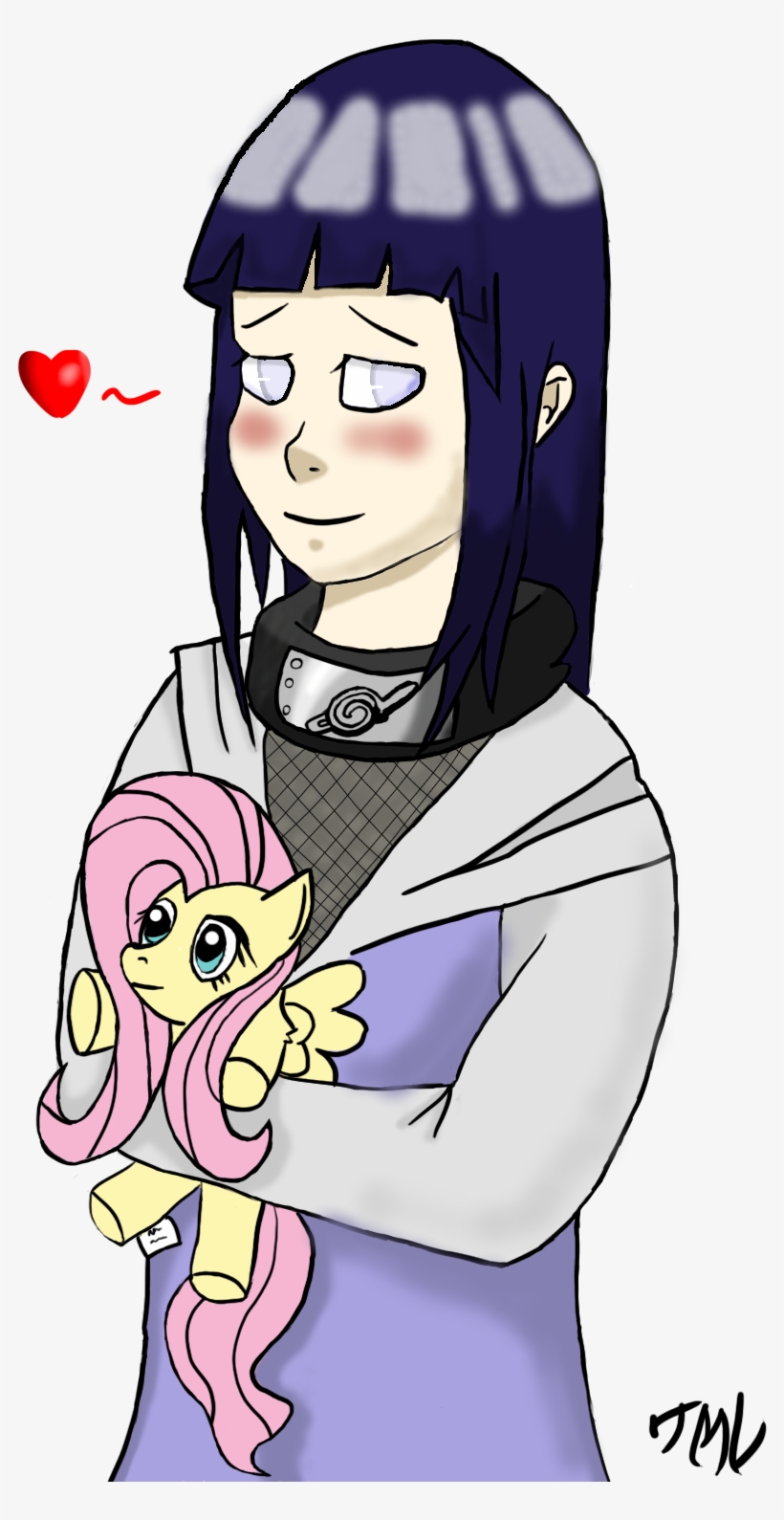 Themarvelouslotisque, Crossover, Fluttershy, Hyuuga - Cartoon, transparent png download