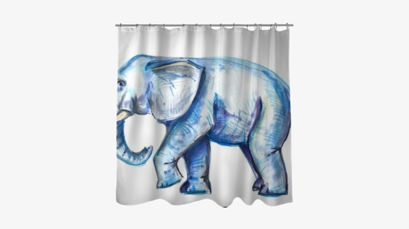 Hand Painted Watercolor Elephant - Watercolor Painting, transparent png download