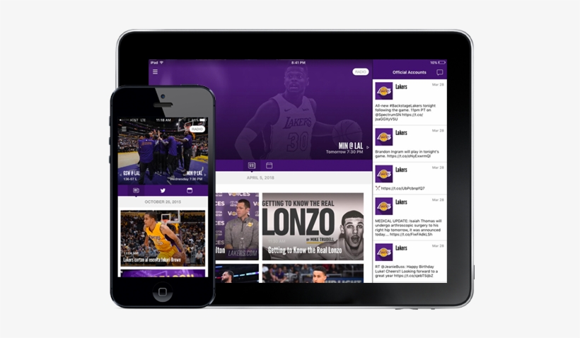 Download The Lakers Mobile App For Ios - Mobile App, transparent png download