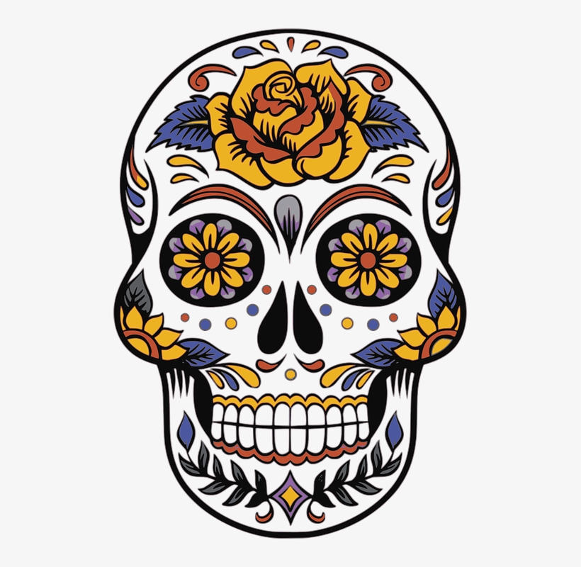 Day Of The Dead Skull Png, transparent png download