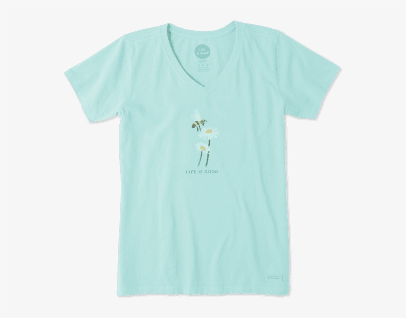 Women's Bee Flower Crusher - T-shirt, transparent png download