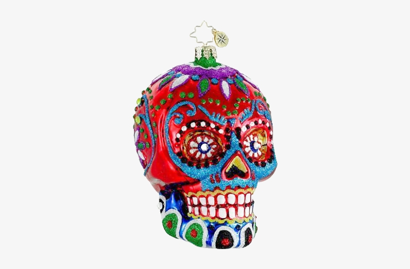 Day Of The Dead Christmas Ornament - Day Of The Dead Skull Ornament, transparent png download
