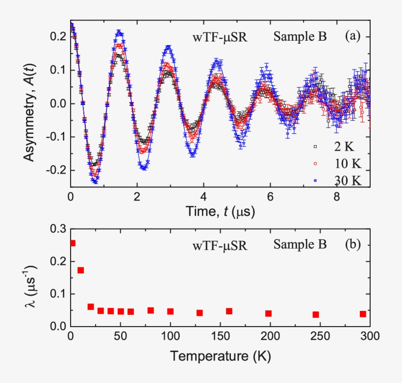 (a) The Wtf-μsr Asymmetries, Collected At Different - Diagram, transparent png download
