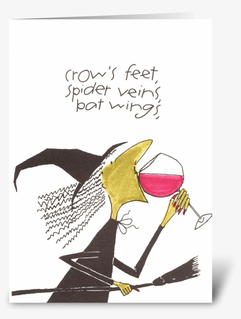Crow's Feet, Spider Veins, Bat Wings Greeting Card - Greeting Card, transparent png download
