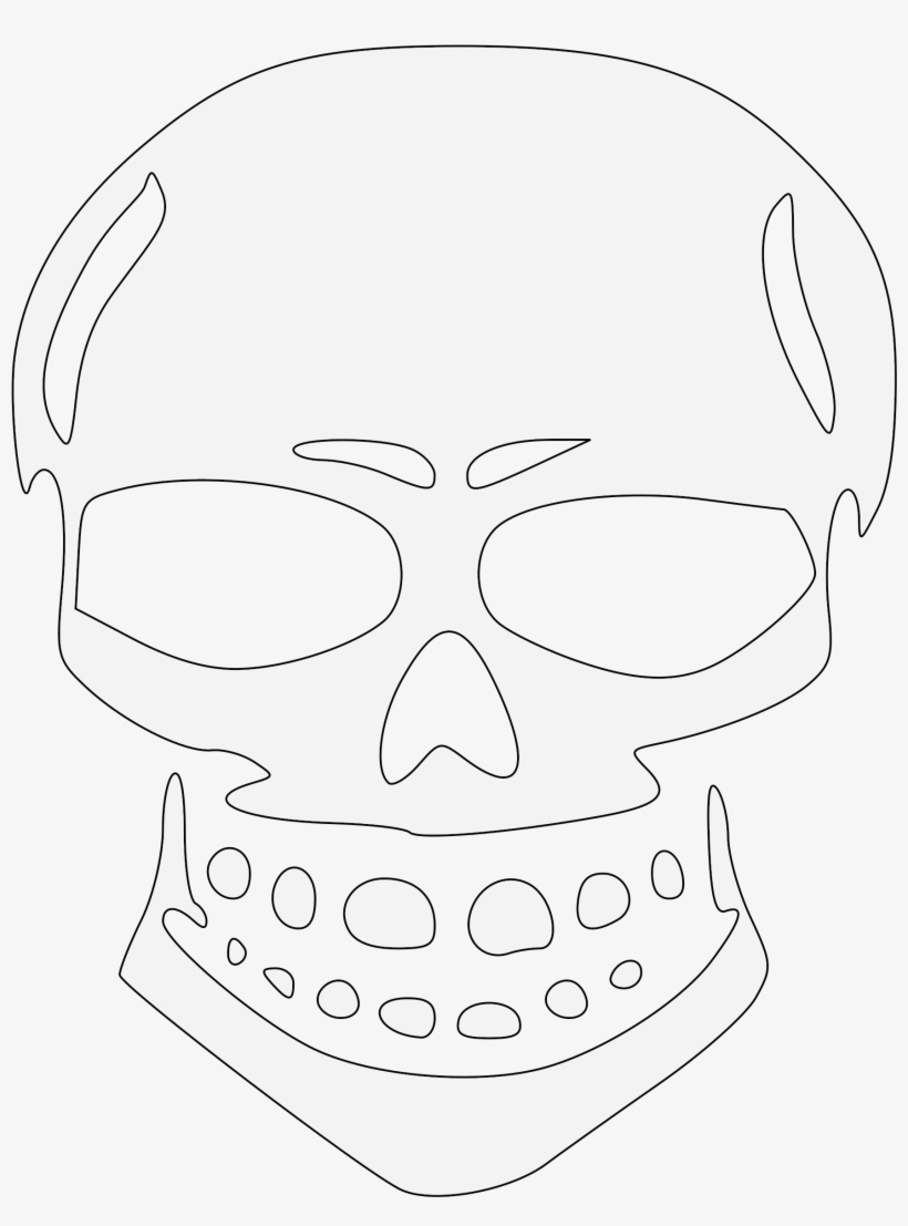 Skull Clipart Wicked - Skull Stencil, transparent png download