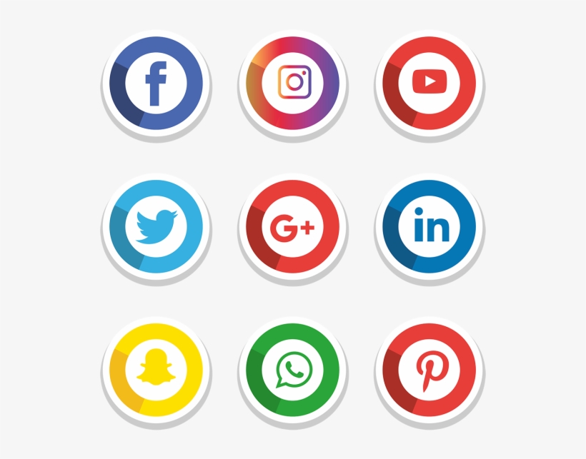 Download Social Media Icons Set - Logo Facebook Instagram Png ...