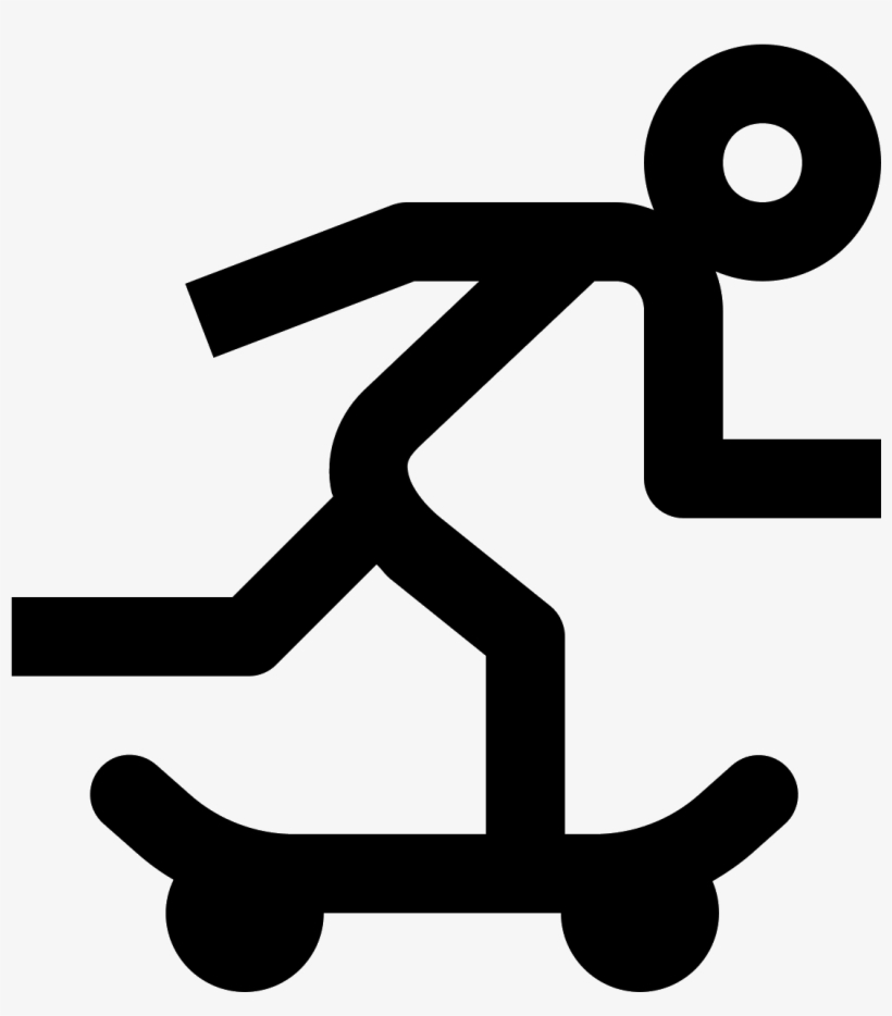This Is A Drawing Of A Person On A Skateboard Moving - Longboard, transparent png download
