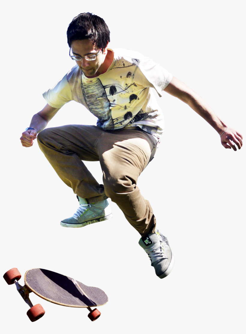 Skating Trick Png Image - Cutout People Skate, transparent png download