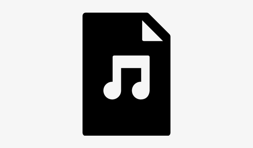 Music File Filled Interface Sign Vector - Music, transparent png download