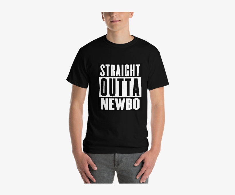 "straight Outta Newbo" Men's Black - Just Stand T Shirt, transparent png download