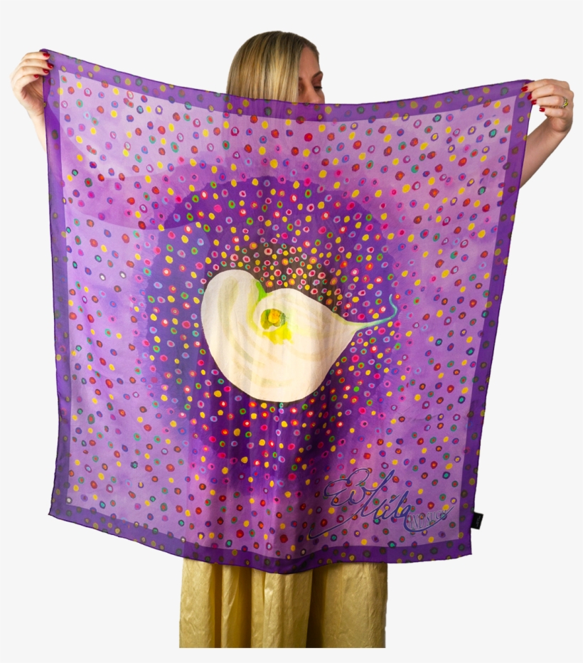 Gifts For Her Float Silk Square Scarf Bandanna Calla, transparent png download