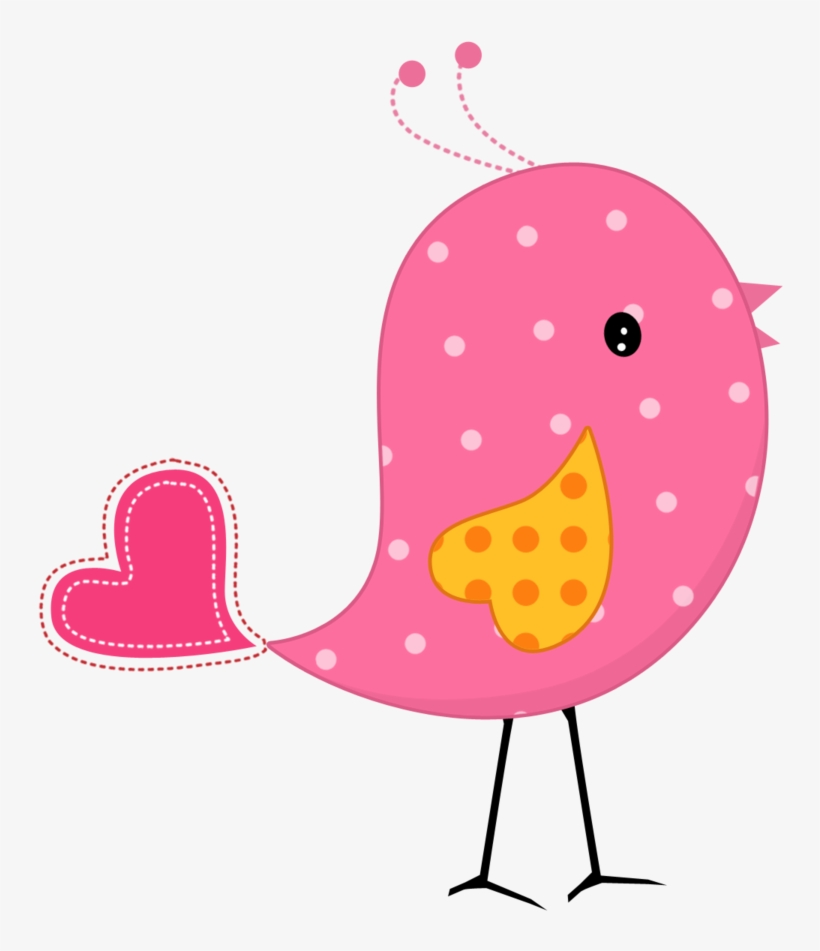 Pink And Yellow Birds - Pink Bird Clipart, transparent png download