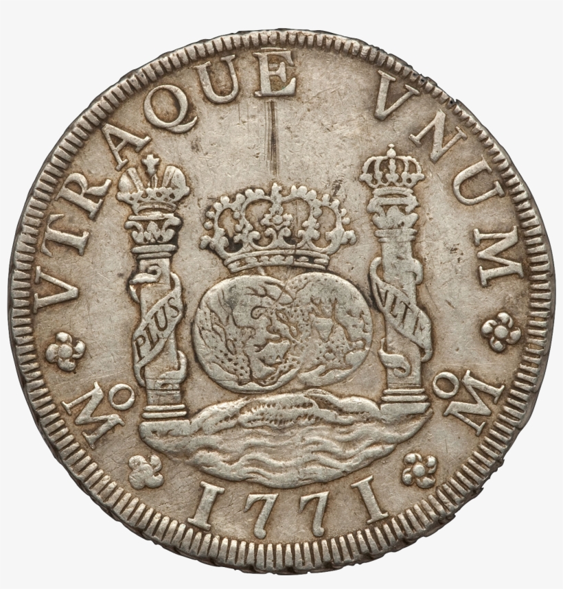 Mexico Carlos Iii Pillar Dollar Of 8 Reales 1771 Transparent - 5 Lire Umberto I 1878, transparent png download