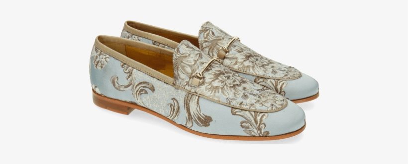 Loafers Scarlett 1 Textile Victoria Silk Trim Gold - Textile, transparent png download