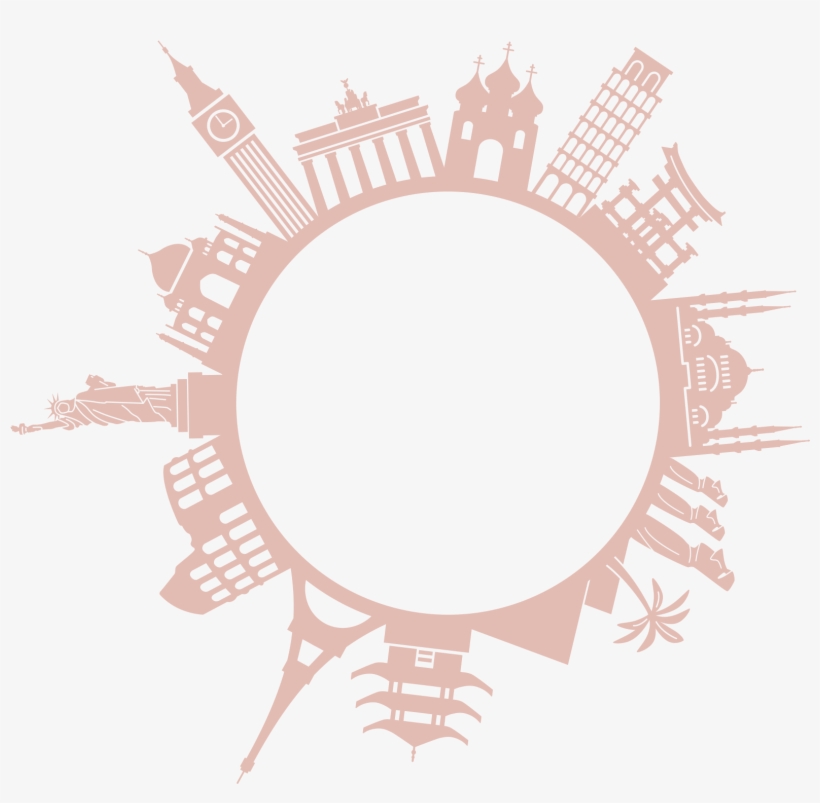 We Got Inspired By Watercolor Painting, Naturalism - Vati Leaves Removable Creative World Famous Buildings, transparent png download