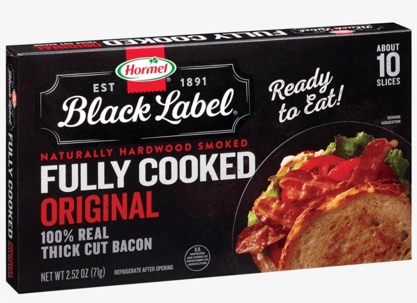 Black Label Pre Cooked Bacon, transparent png download