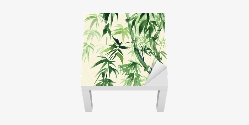 Green Bamboo, Painted In Watercolor In Oriental Style - Carta Da Parati Bamboo Effetto Acquerelli, transparent png download